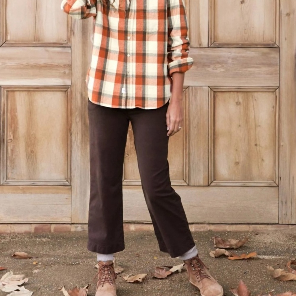 Frank & Eileen Westport Italian Wide Leg Chinos in Irish Coffee